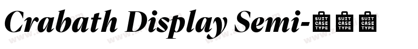 Crabath Display Semi字体转换